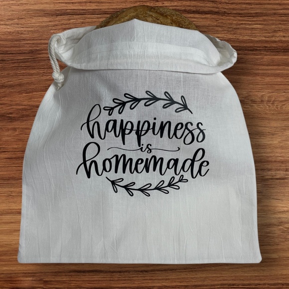 Farmhouse Linen Sourdough Handmade Bread Bag, Reusable Cotton Bread Bag - Picture 1 of 5